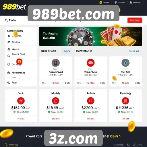 Visão geral das ofertas do 989bet.com